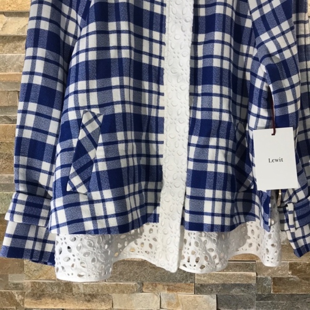 Lewit Eyelet Inset Check Jacket - Picture 8 of 10